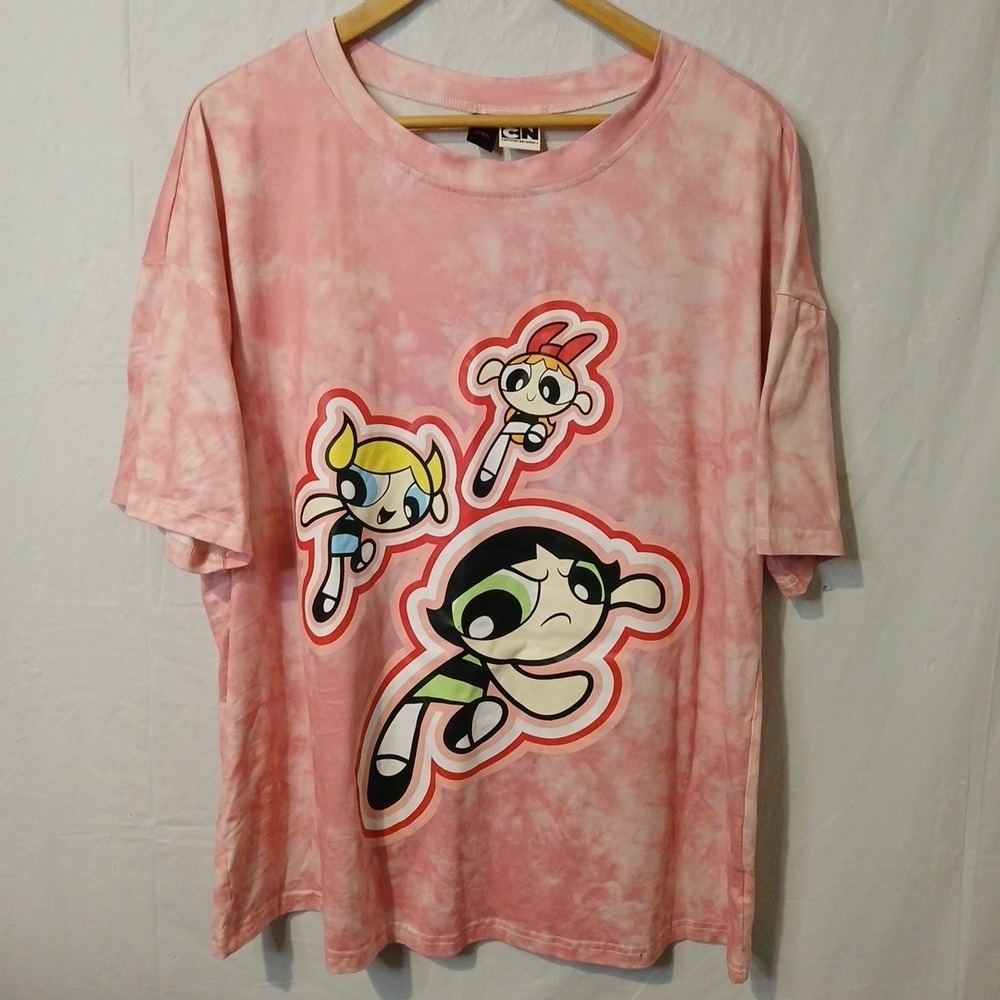Cartoon Network Powerpuff Girls Size 0XL  T-shirt Adults‎ Fits 1X